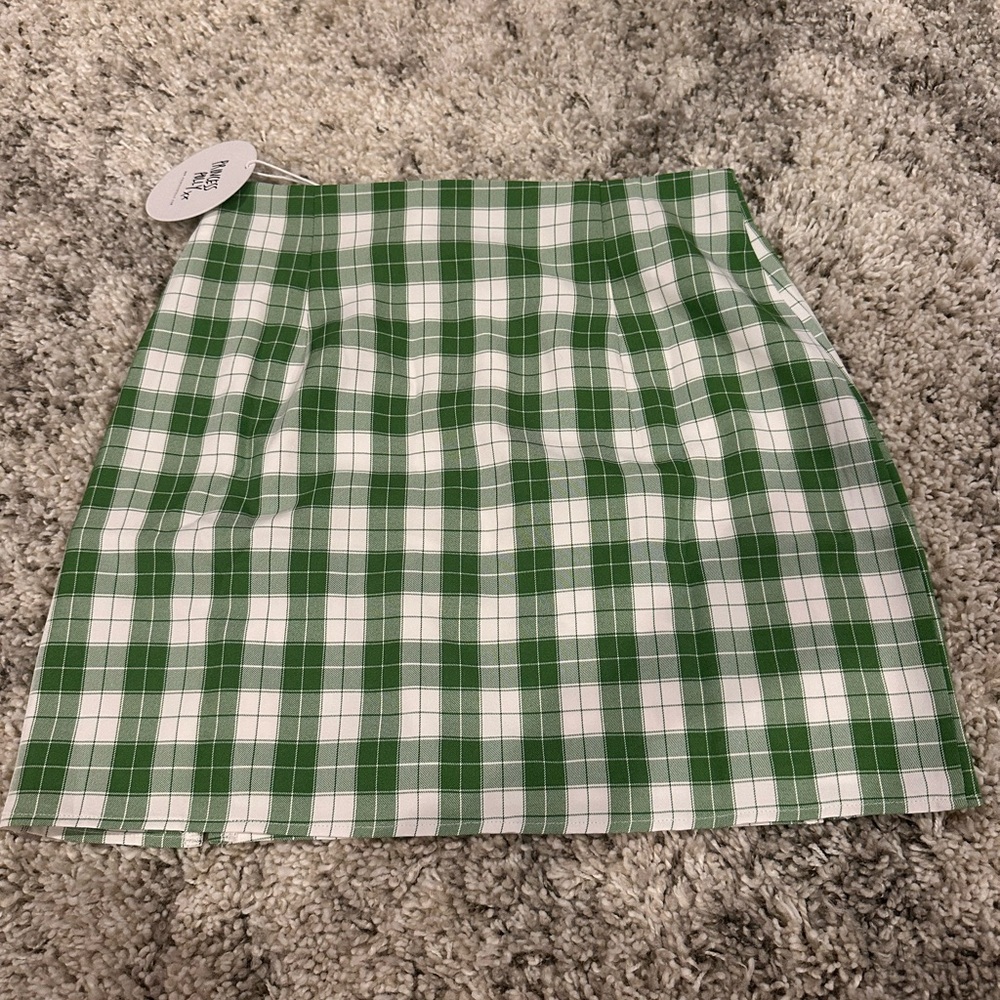 Princess Polly Green Plaid Skirt